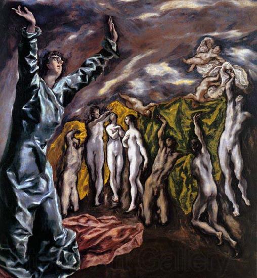 El Greco The Opening of the Fifth Seal Norge oil painting art